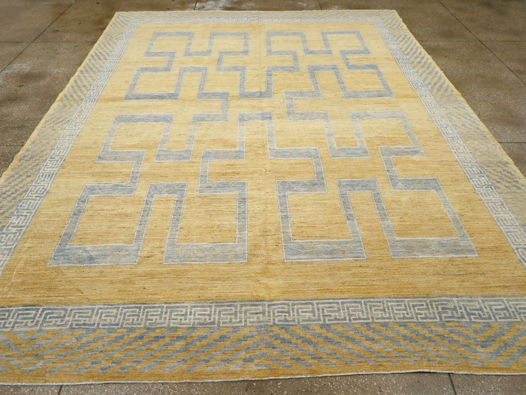 African Tuareg Inspired Modern East Turkestan Khotan Room Size Carpet, No.31726 - Gsblank