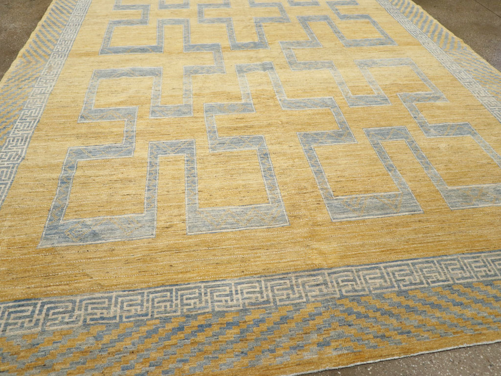 African Tuareg Inspired Modern East Turkestan Khotan Room Size Carpet, No.31726 - Gsblank