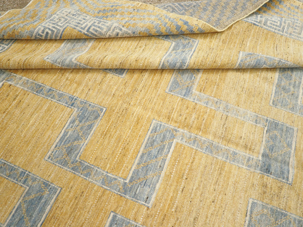 African Tuareg Inspired Modern East Turkestan Khotan Room Size Carpet, No.31726 - Gsblank