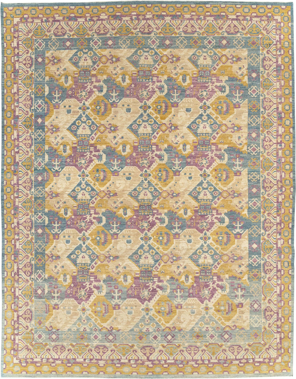 Modern East Turkestan Khotan Room Size Carpet, No.31728 - Gsblank
