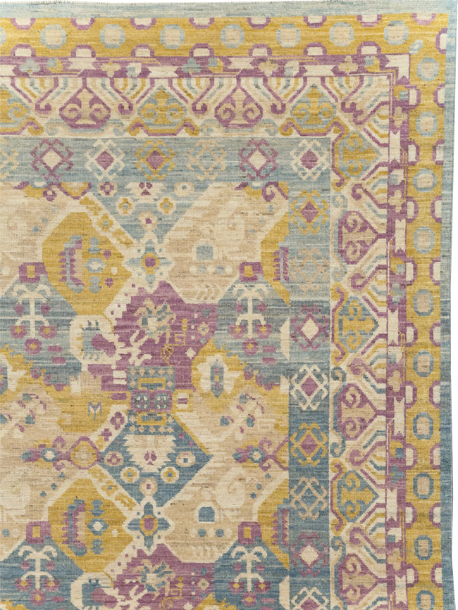 Modern East Turkestan Khotan Room Size Carpet, No.31728 - Gsblank