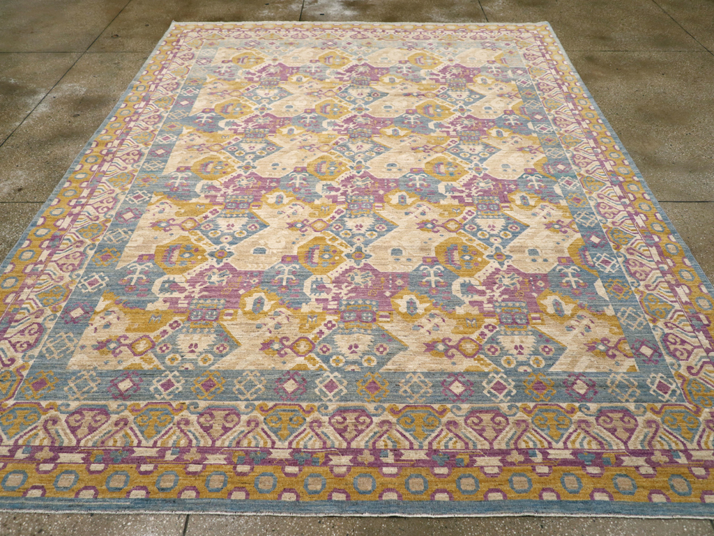 Modern East Turkestan Khotan Room Size Carpet, No.31728 - Gsblank