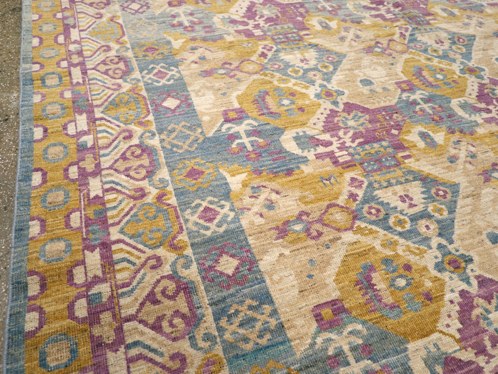 Modern East Turkestan Khotan Room Size Carpet, No.31728 - Gsblank