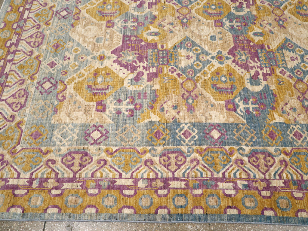 Modern East Turkestan Khotan Room Size Carpet, No.31728 - Gsblank