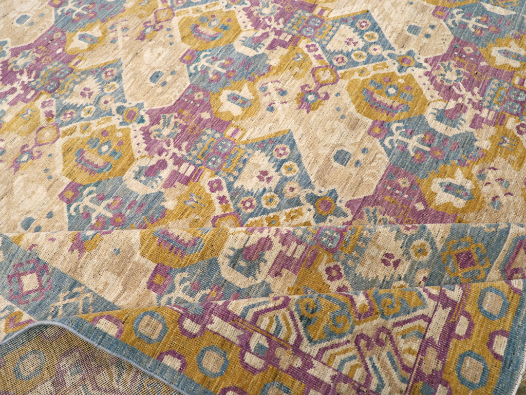 Modern East Turkestan Khotan Room Size Carpet, No.31728 - Gsblank