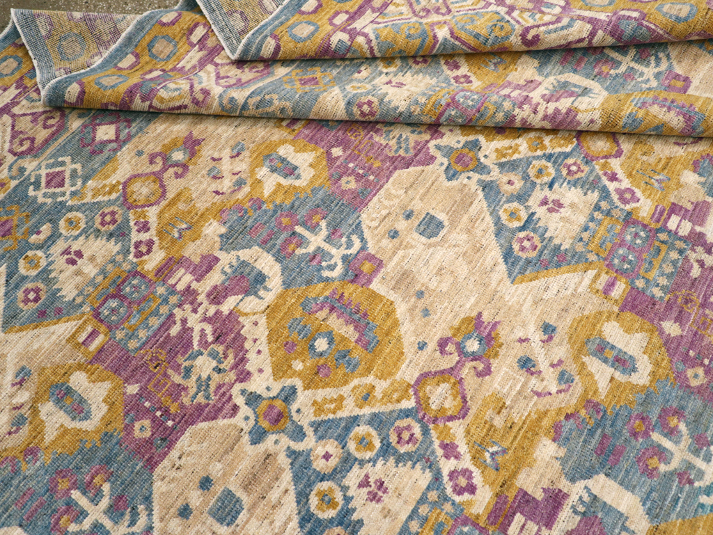 Modern East Turkestan Khotan Room Size Carpet, No.31728 - Gsblank