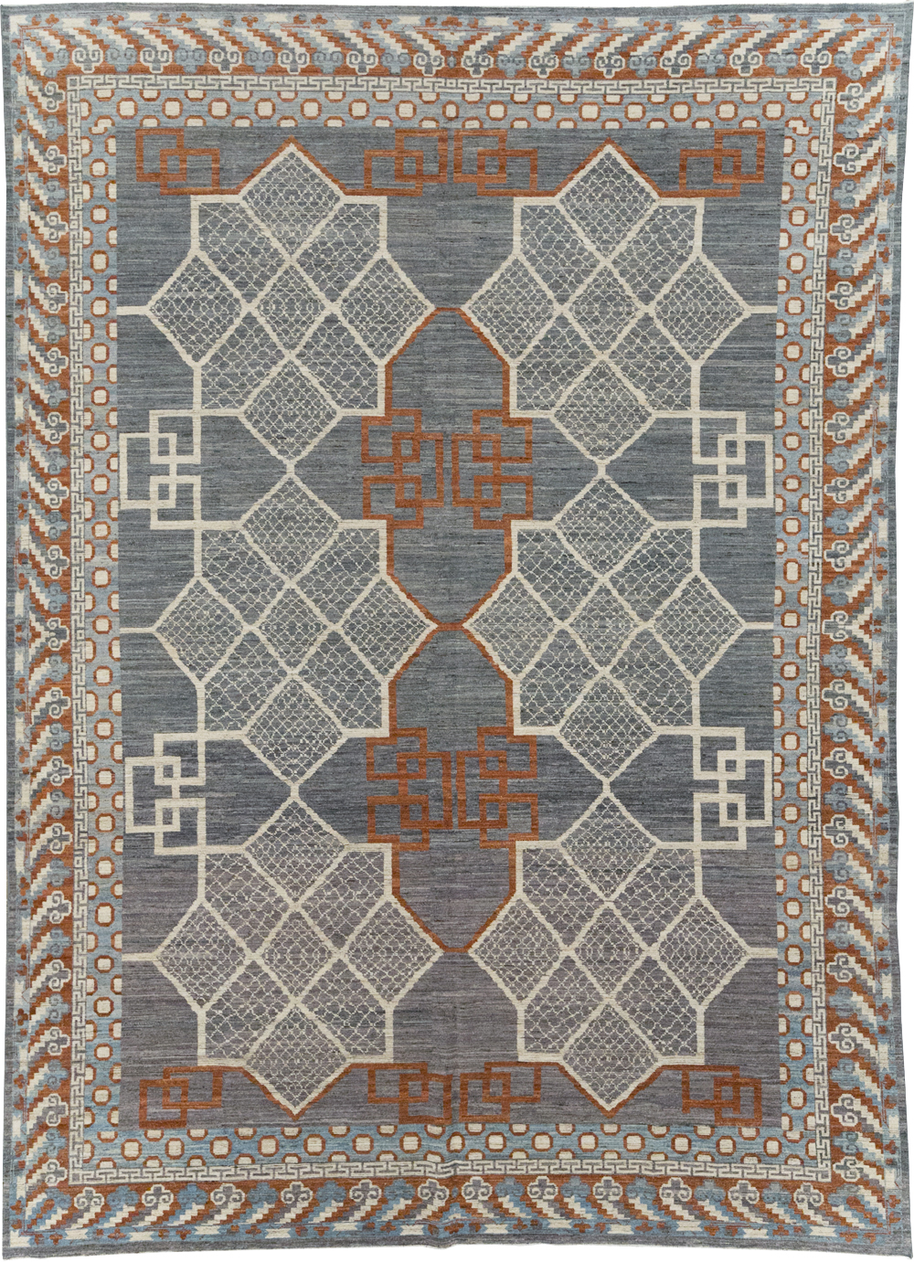 Modern East Turkestan Khotan Room Size Carpet, No.31730 - Gsblank