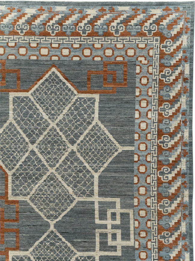 Modern East Turkestan Khotan Room Size Carpet, No.31730 - Gsblank