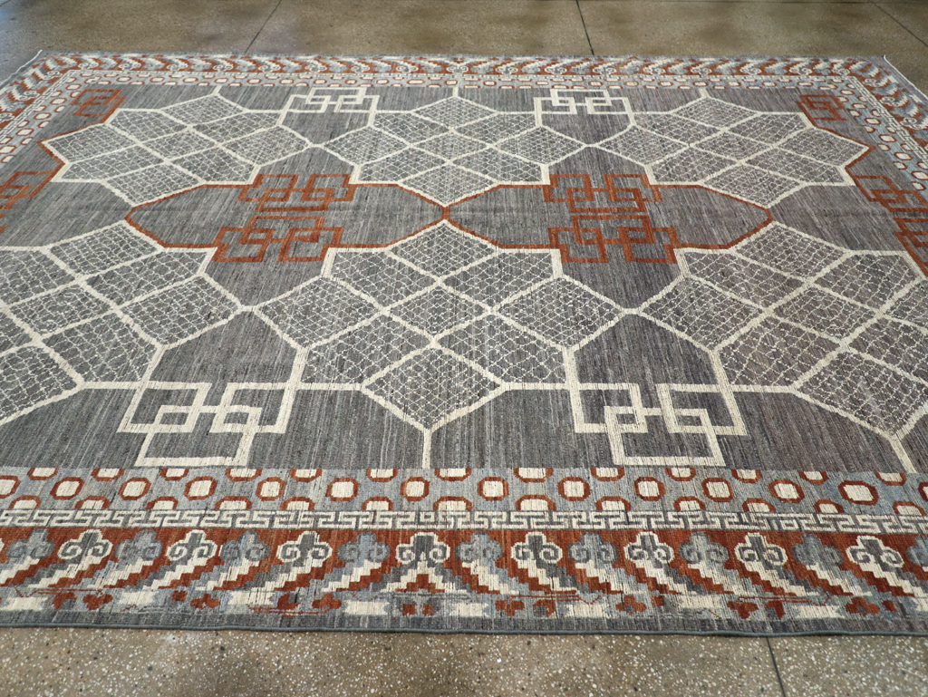 Modern East Turkestan Khotan Room Size Carpet, No.31730 - Gsblank