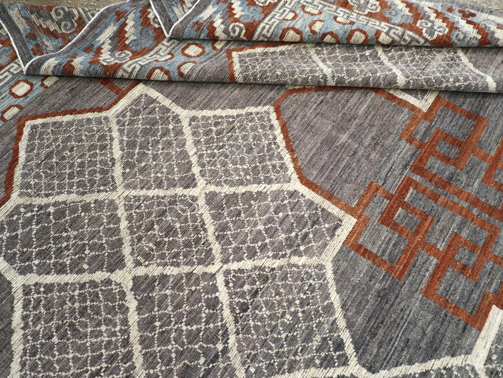 Modern East Turkestan Khotan Room Size Carpet, No.31730 - Gsblank