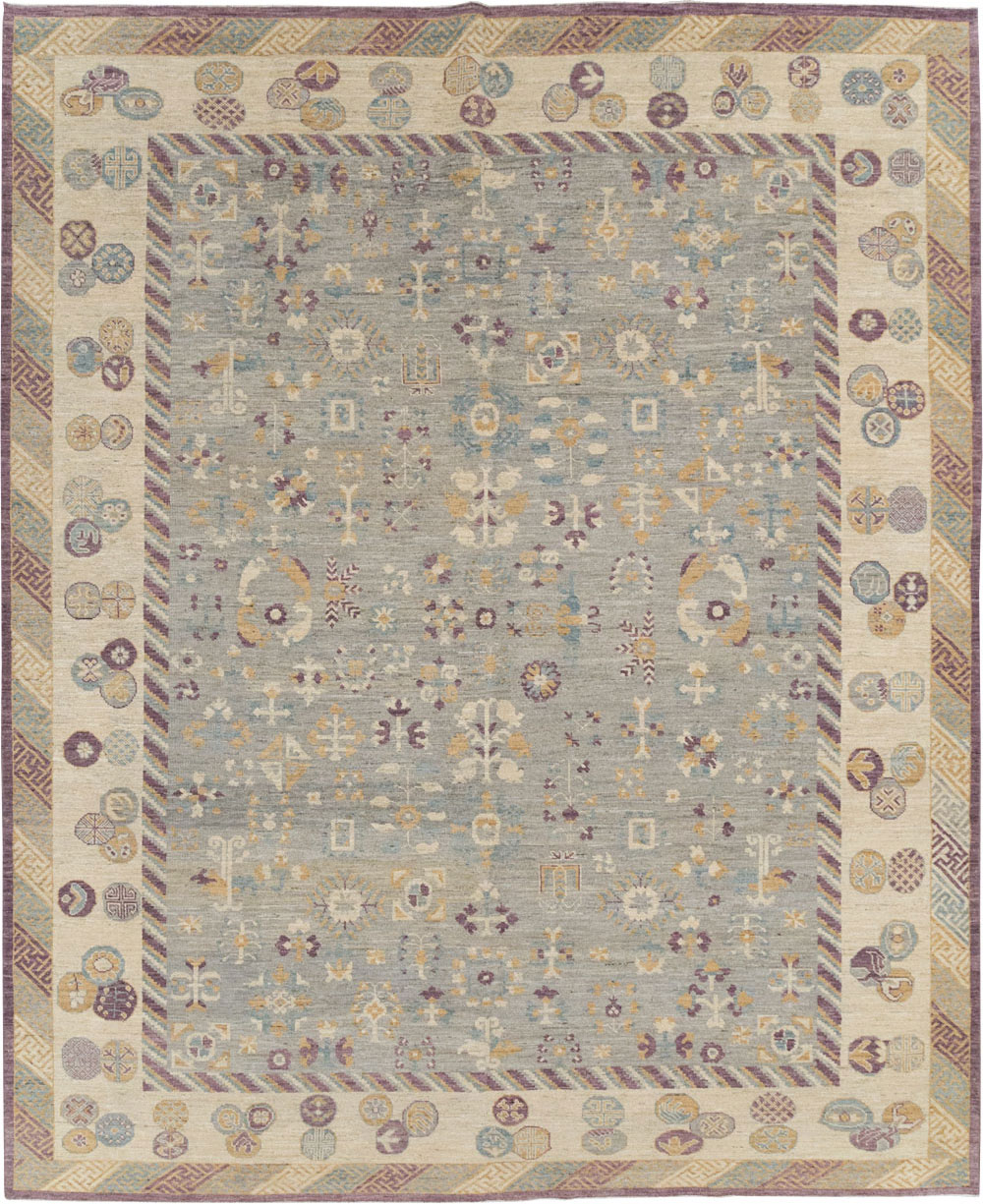 Modern East Turkestan Khotan Room Size Carpet, No.31731 - Gsblank