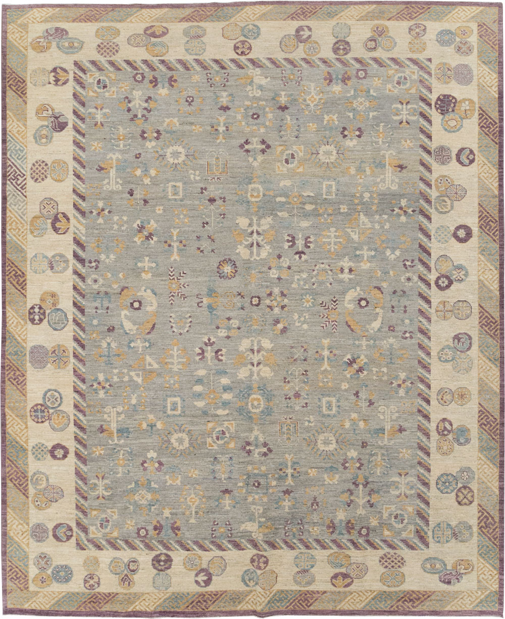 Modern East Turkestan Khotan Room Size Carpet, No.31731 - Gsblank
