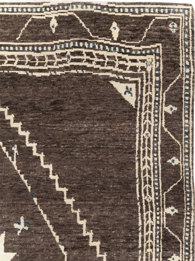 Modern Tibetan Agra Style Small Room Size Carpet, No.31736 - Gsblank