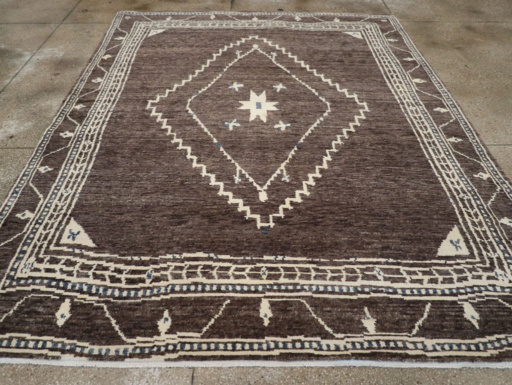 Modern Tibetan Agra Style Small Room Size Carpet, No.31736 - Gsblank