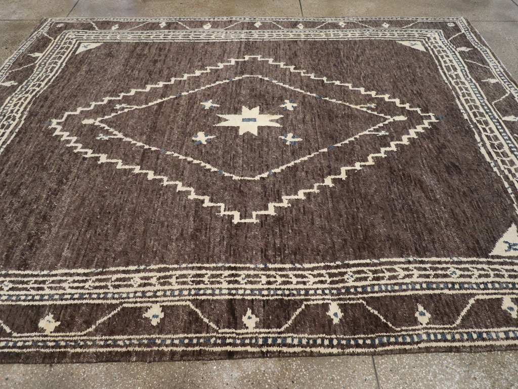 Modern Tibetan Agra Style Small Room Size Carpet, No.31736 - Gsblank