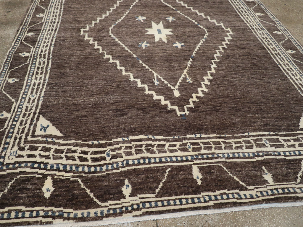 Modern Tibetan Agra Style Small Room Size Carpet, No.31736 - Gsblank