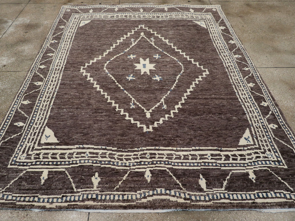 Tribal Style Modern Indian Agra Small Room Size Carpet, No.31737 - Gsblank