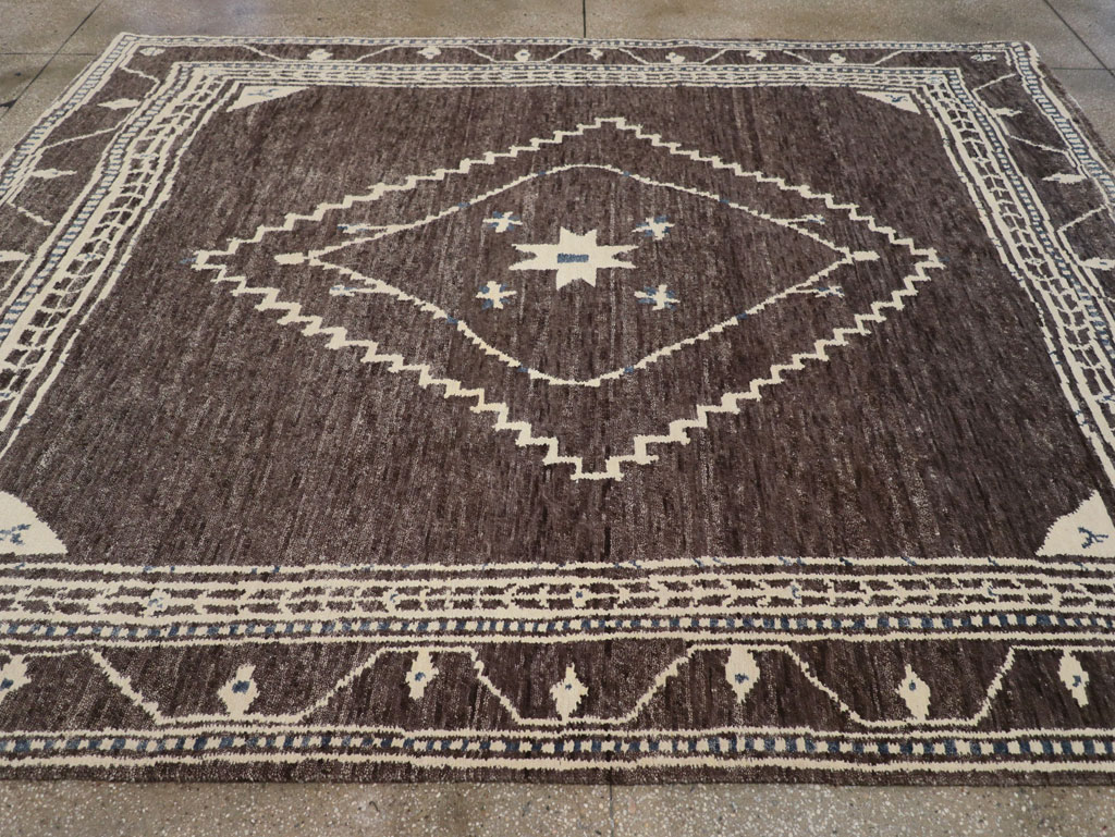 Tribal Style Modern Indian Agra Small Room Size Carpet, No.31737 - Gsblank