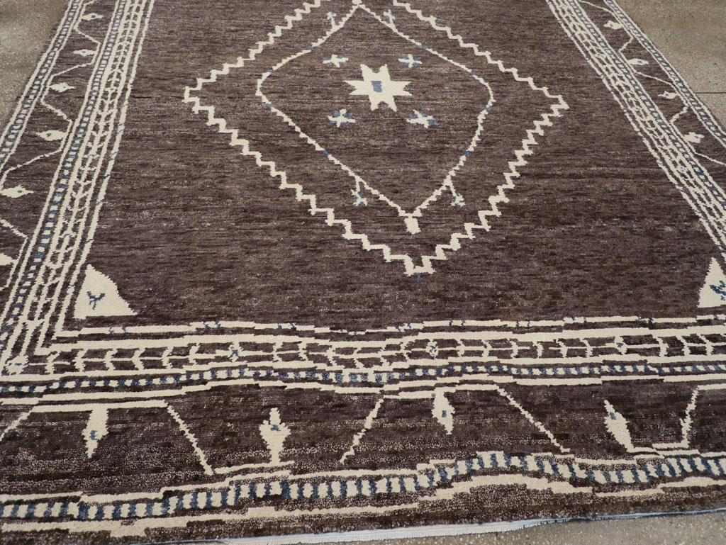 Tribal Style Modern Indian Agra Small Room Size Carpet, No.31737 - Gsblank