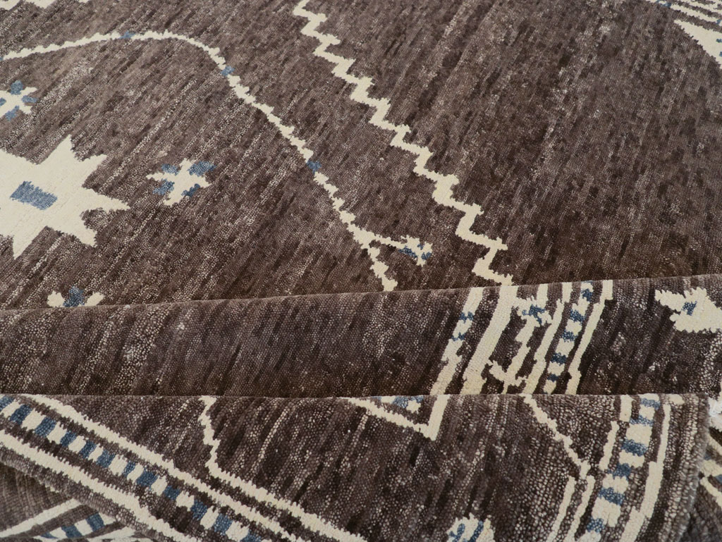 Tribal Style Modern Indian Agra Small Room Size Carpet, No.31737 - Gsblank