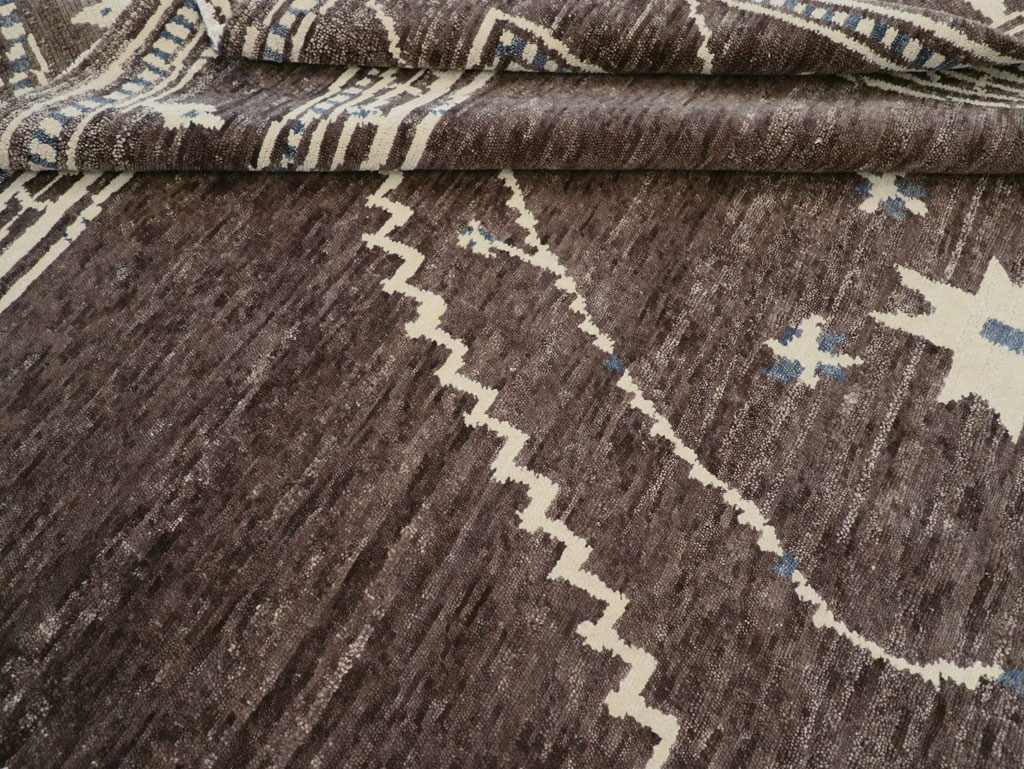 Tribal Style Modern Indian Agra Small Room Size Carpet, No.31737 - Gsblank