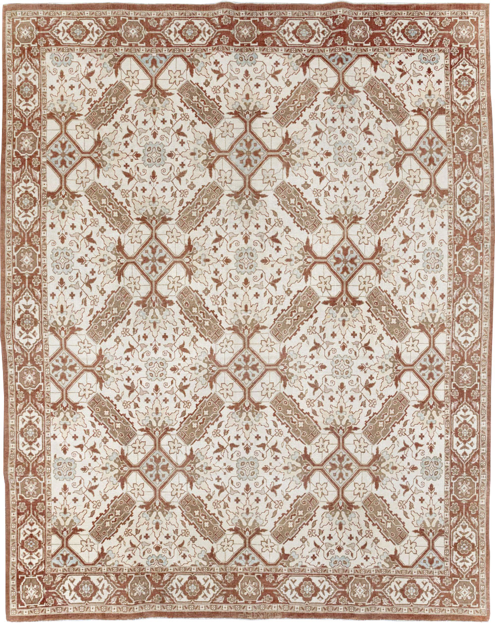 Vintage Indian Cotton Agra Small Room Size Carpet, No.31739 - Gsblank