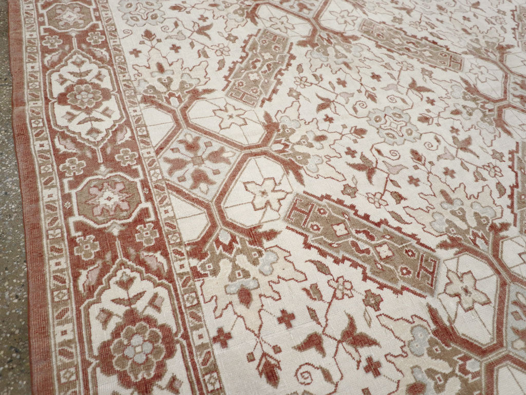 Vintage Indian Cotton Agra Small Room Size Carpet, No.31739 - Gsblank