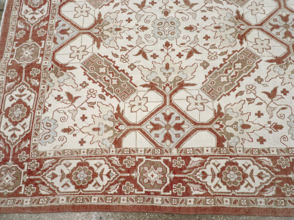 Vintage Indian Cotton Agra Small Room Size Carpet, No.31739 - Gsblank