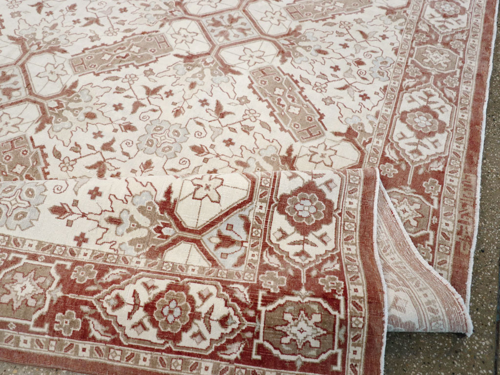Vintage Indian Cotton Agra Small Room Size Carpet, No.31739 - Gsblank