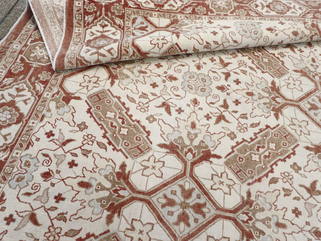 Vintage Indian Cotton Agra Small Room Size Carpet, No.31739 - Gsblank