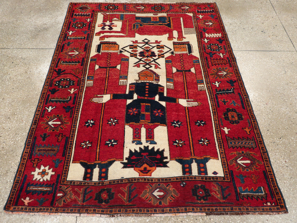 Vintage Bakhtiari Pictorial Rug, No.31746 - Gsblank