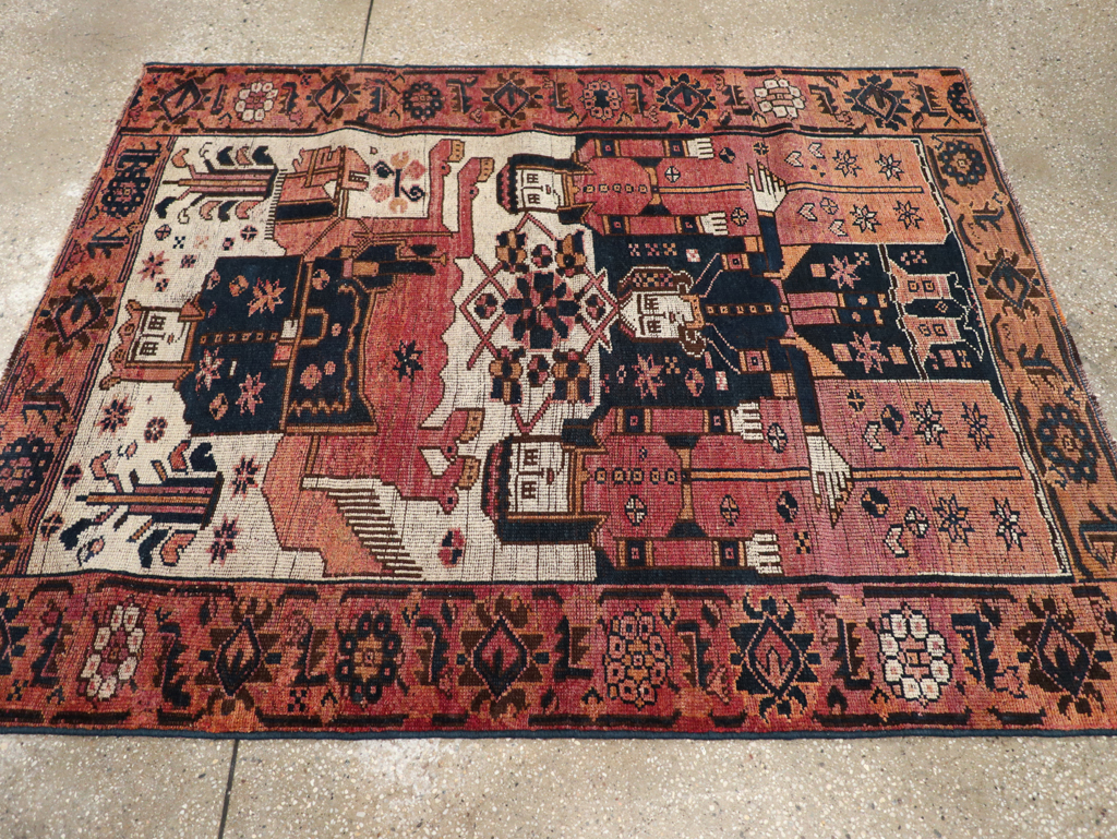 Vintage Persian Bakhtiari Rug, No.31747 - Gsblank