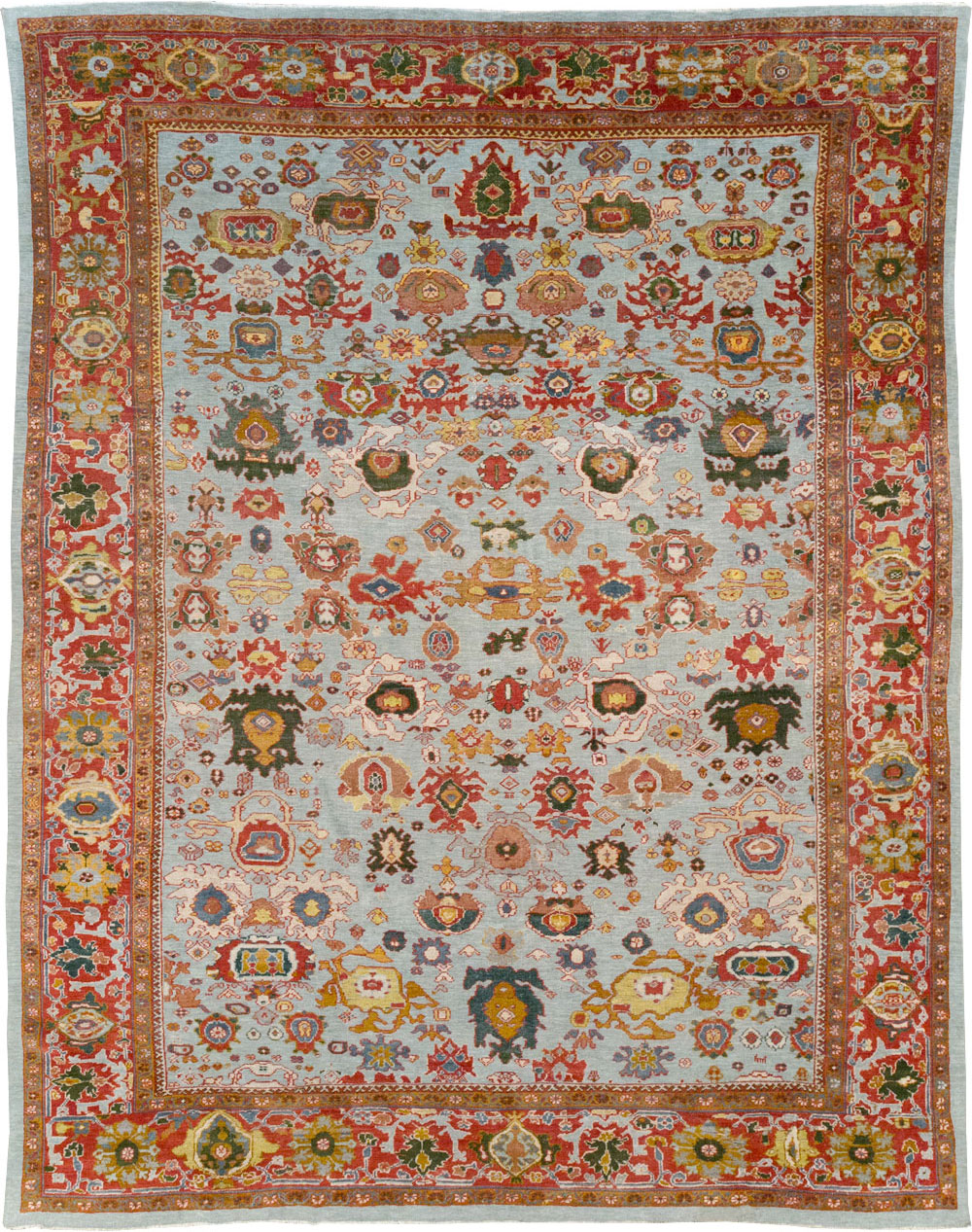 Antique Persian Mahal Large Room Size Carpet, No.31748 - Gsblank