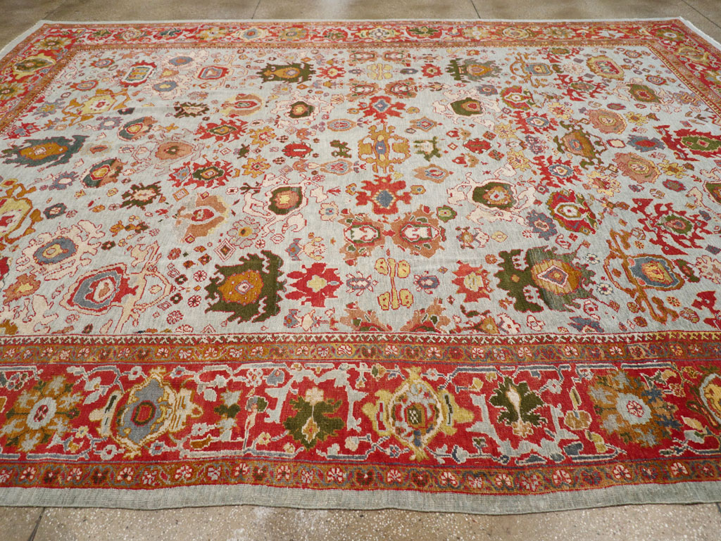 Antique Persian Mahal Large Room Size Carpet, No.31748 - Gsblank