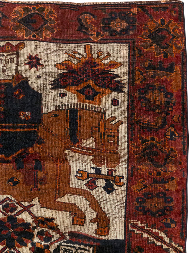 Vintage Persian Bakhtiari Rug, No.31753 - Gsblank