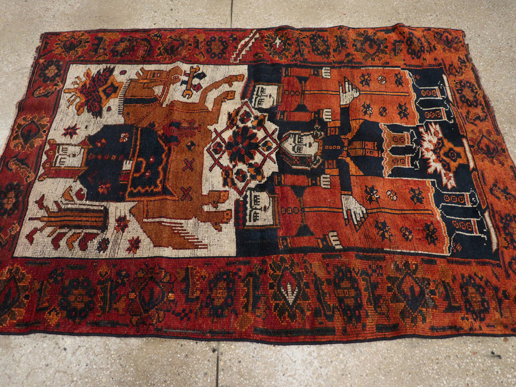 Vintage Persian Bakhtiari Rug, No.31753 - Gsblank