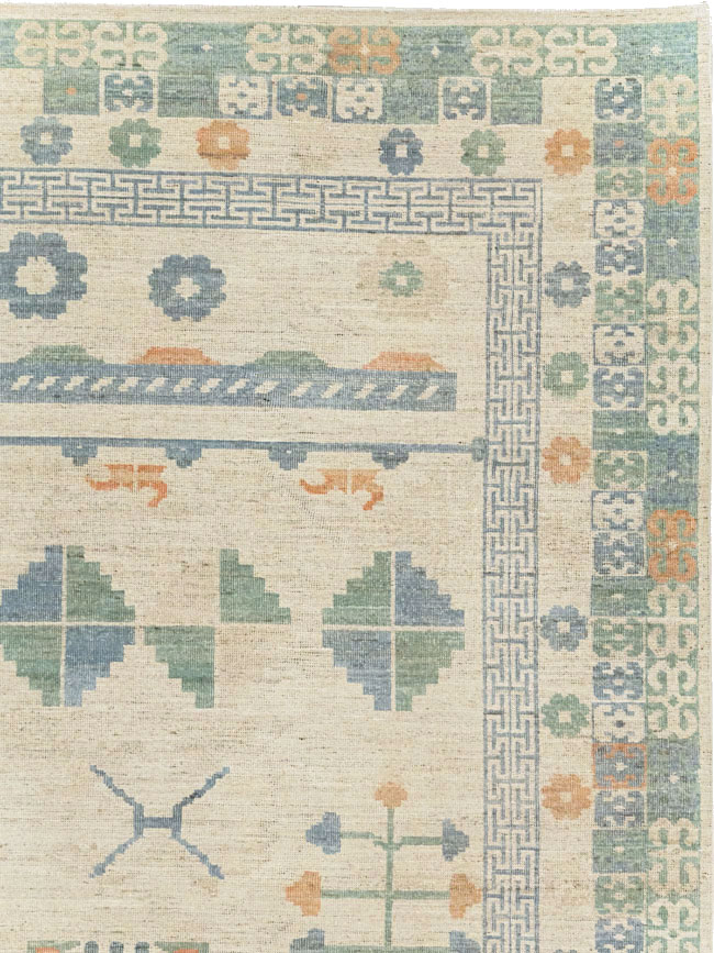 Modern East Turkestan Khotan Room Size Carpet, No.31761 - Gsblank