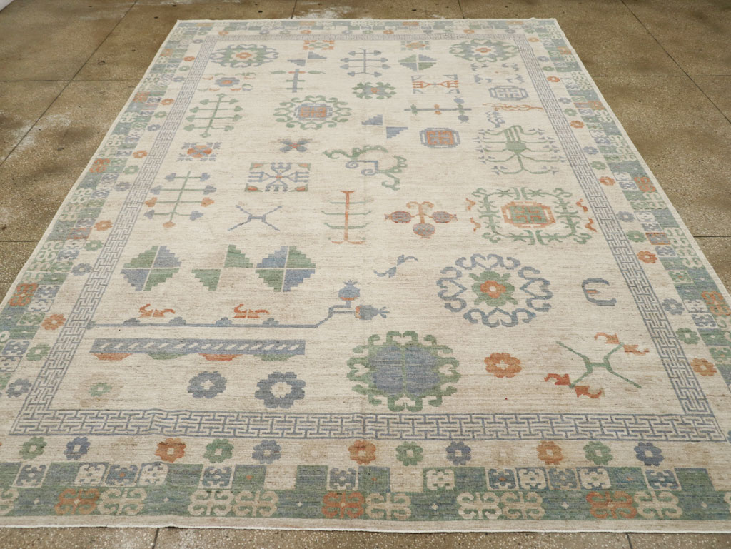 Modern East Turkestan Khotan Room Size Carpet, No.31761 - Gsblank