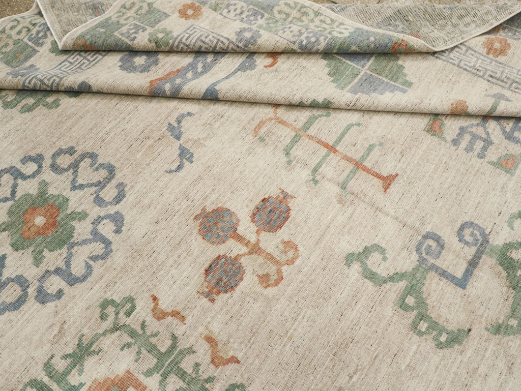 Modern East Turkestan Khotan Room Size Carpet, No.31761 - Gsblank