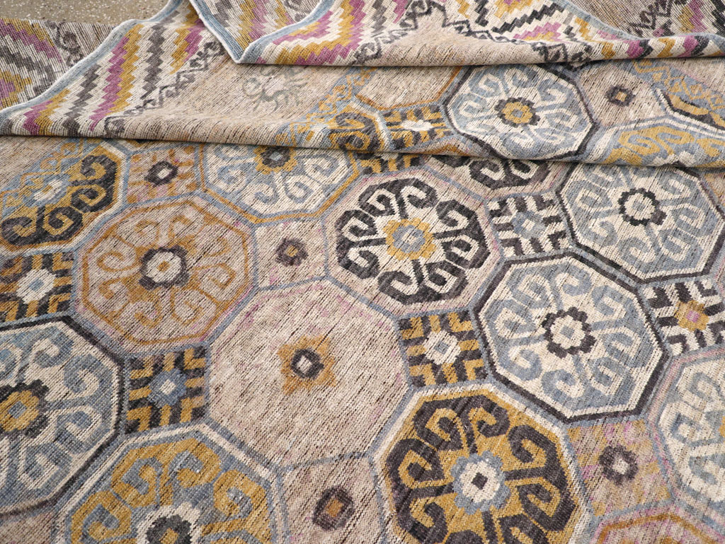 Modern East Turkestan Khotan Room Size Carpet, No.31763 - Gsblank