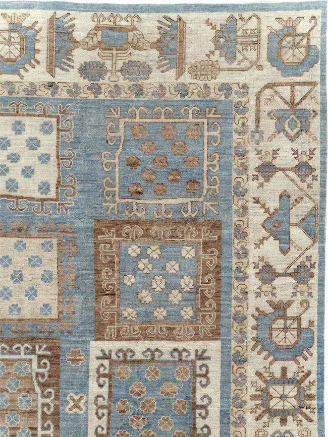 Modern East Turkestan Khotan Room Size Carpet, No.31765 - Gsblank