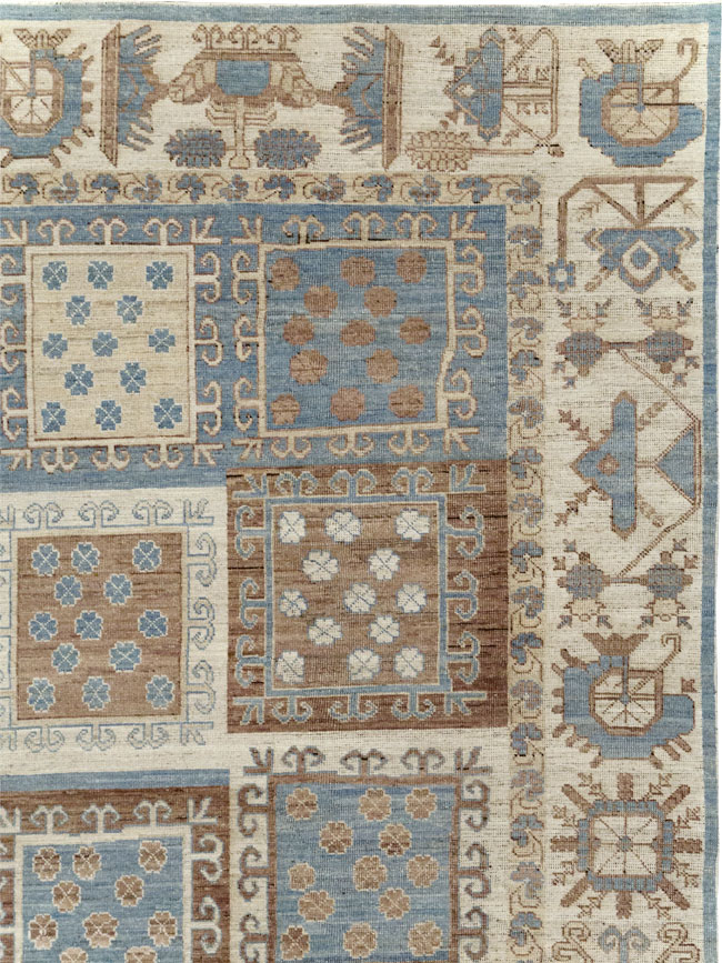 Modern East Turkestan Khotan Room Size Carpet, No.31765 - Gsblank