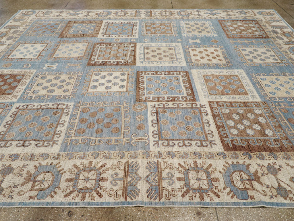 Modern East Turkestan Khotan Room Size Carpet, No.31765 - Gsblank