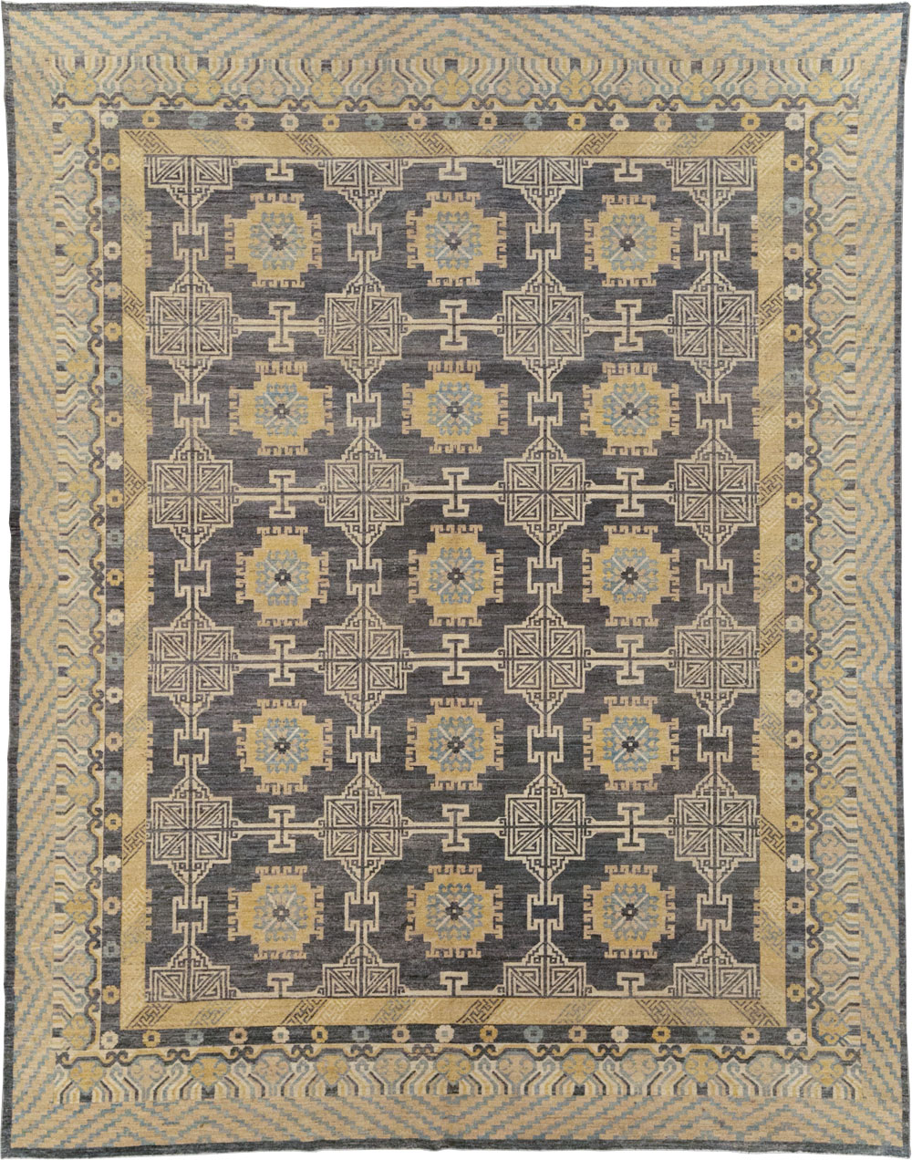 Modern East Turkestan Khotan Room Size Carpet, No.31767 - Gsblank