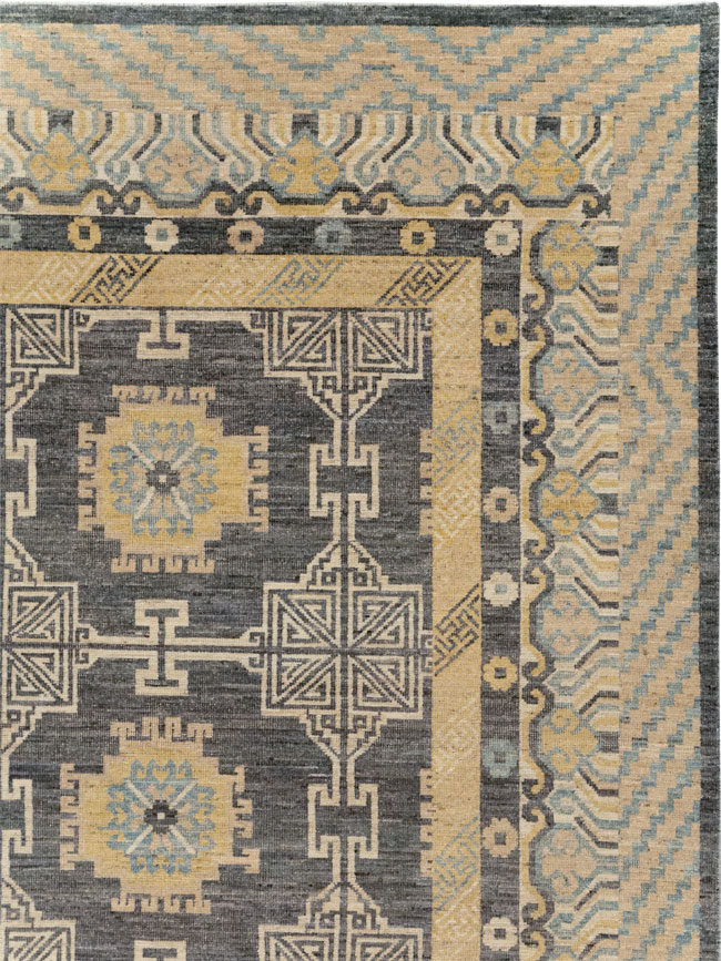 Modern East Turkestan Khotan Room Size Carpet, No.31767 - Gsblank