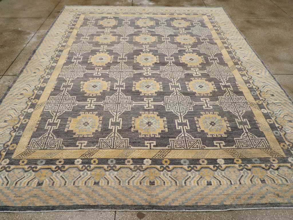 Modern East Turkestan Khotan Room Size Carpet, No.31767 - Gsblank