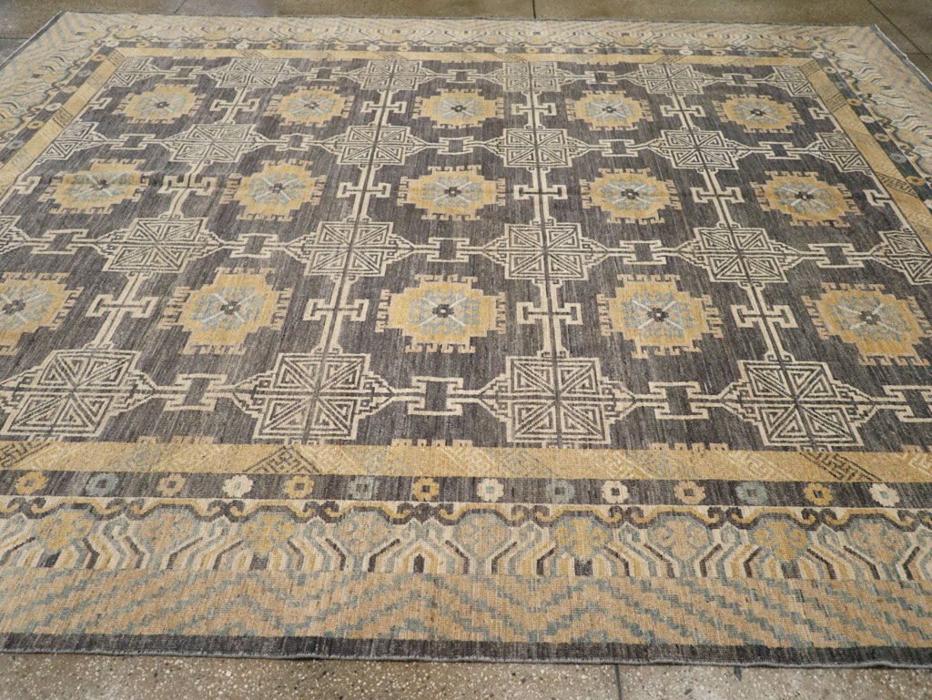 Modern East Turkestan Khotan Room Size Carpet, No.31767 - Gsblank