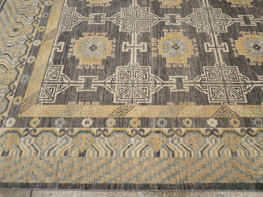 Modern East Turkestan Khotan Room Size Carpet, No.31767 - Gsblank