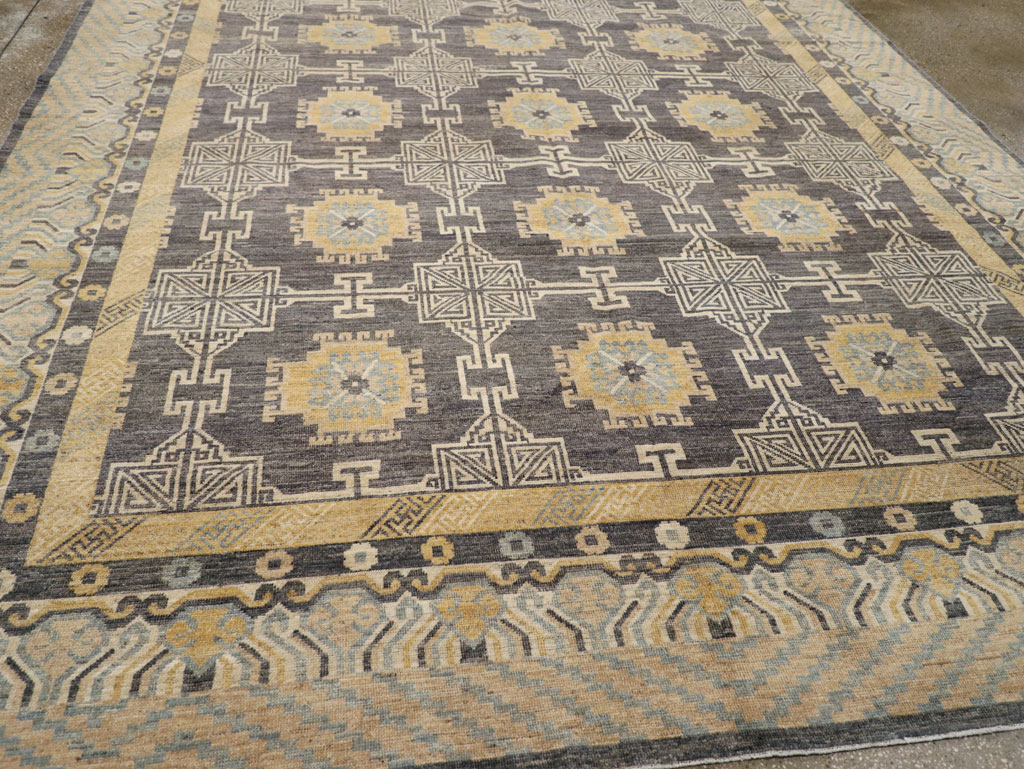 Modern East Turkestan Khotan Room Size Carpet, No.31767 - Gsblank