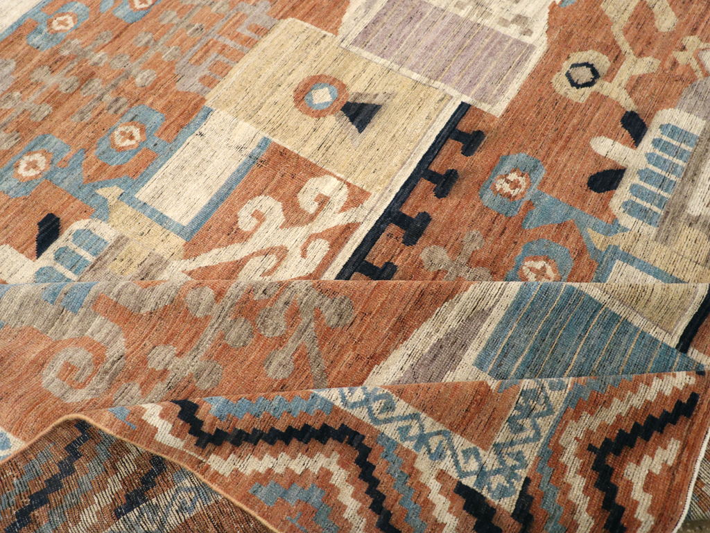 Modern East Turkestan Khotan Room Size Carpet, No.31768 - Gsblank